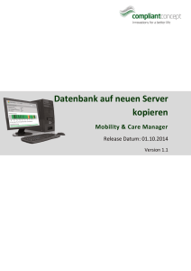 Datenbank auf neuen Server kopieren