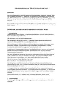 Datenschutzkonzept - Krämer Marktforschung Münster