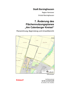 Stadt Barsinghausen 7. Änderung des Flächennutzungsplanes