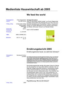 Medienliste Hauswirtschaft ab 2005