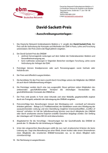 David-Sackett-Preis - Deutsches Netzwerk Evidenzbasierte Medizin