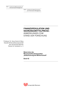 finanzspekulation und nahrungsmittelpreise - IWIM