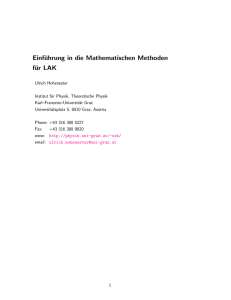 Skriptum - Institut für Physik - Karl-Franzens