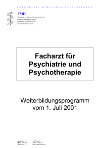 Facharzt für Psychiatrie und Psychotherapie