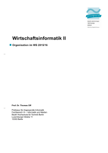 Wirtschaftsinformatik II