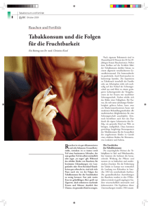 Tabakkonsum und die Folgen für die Fruchtbarkeit