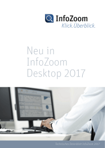 Neu in InfoZoom Desktop 2017