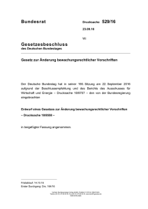 Gesetz zur Änderung bewachungsrechtlicher Vorschriften