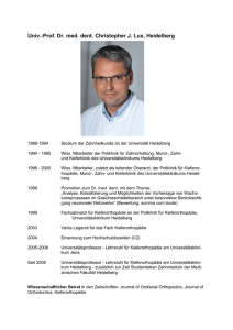 Univ.-Prof. Dr. med. dent. Christopher J. Lux, Heidelberg