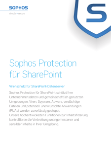 Sophos Protection für SharePoint