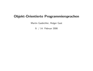 Eine Folie pro Seite - WSI Programmiersprachen und Übersetzer