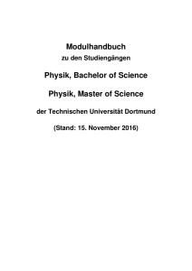 Modulhandbuch - Fakultät Physik
