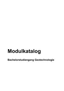 Modulkatalog - Angewandte Geowissenschaften