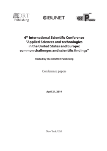 Applied Sciences and technologies in the United States and Europe