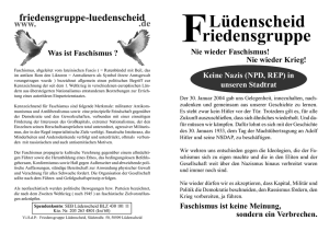 Keine Nazis (NPD, REP) - Friedensgruppe Lüdenscheid