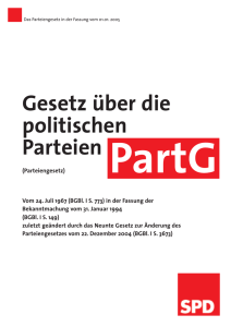 Gesetz über die politischen Parteien