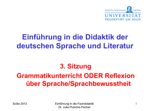 Grammatik-unterricht - deutschseminar