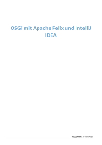 OSGi mit Apache Felix und IntelliJ IDEA