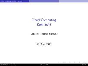 Cloud Computing (Seminar)