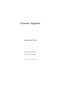 Lineare Algebra - Mathematisches Institut