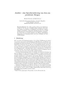 JavaSet { eine Spracherweiterung von Java um persistente Mengen