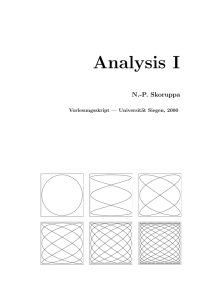 Analysis I - Algebra and Number Theorie (ANT)