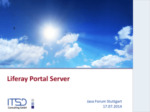 Liferay Portal Server - Java Forum Stuttgart 2014