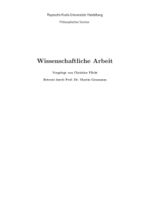 Wissenschaftliche Arbeit