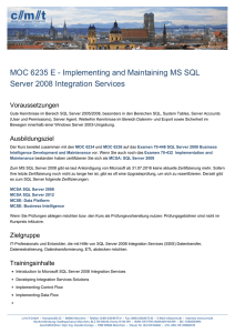 MOC 6235 E - Implementing and Maintaining MS SQL Server 2008