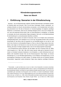 1 Einführung: Szenarien in der Klimaforschung