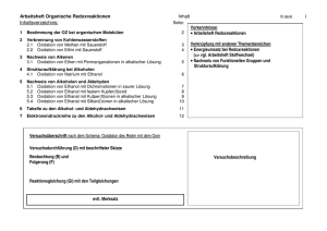 Arbeitsheft organische Redoxreaktionen