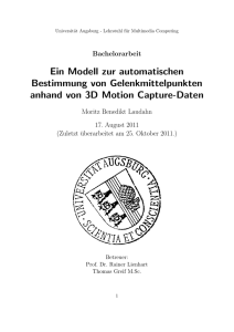 Ein Modell zur automatischen Bestimmung von Gelenkmittelpunkten