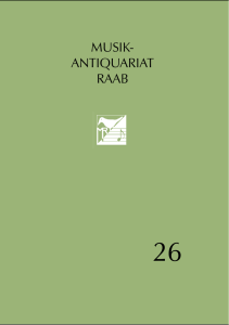Katalog 26 - Musikantiquariat Dr. Michael Raab