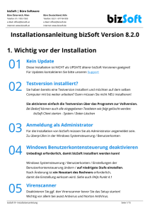 bizSoft Installationsanleitung