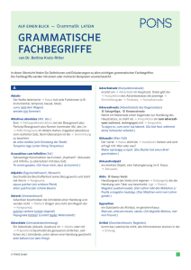 grammatische fachbegriffe