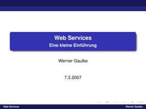 Web Services - Werner Gaulke