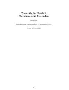 Theoretische Physik 1 Mathematische Methoden