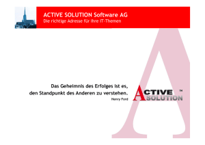 ACTIVE SOLUTION Software AG