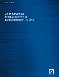 Jahresabschluss und Lagebericht der Deutschen