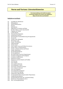 Norm und Varianz: Literaturhinweise - Friedrich-Schiller