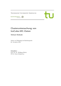 Clusteruntersuchung von IceCube-MC-Daten
