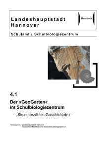 4.1 "Der GeoGarten - Steine erzählen Geschichte(n)"