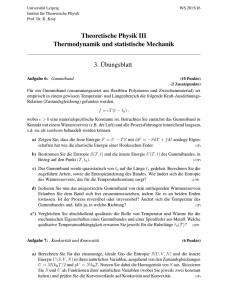 Theoretische Physik III Thermodynamik und statistische Mechanik 3