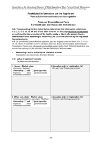 Restricted Information on the Applicant (Financial Circumstances