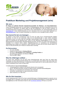 Praktikum Marketing und Projektmanagement (w/m)