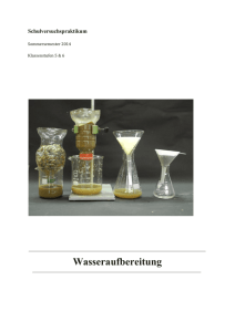 Wasseraufbereitung - Unterrichtsmaterialien Chemie