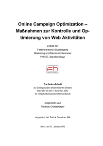 Online Campaign Optimization