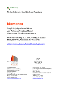 Idomeneo - Stadtbücherei Augsburg