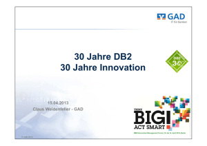 30 Jahre DB2 30 Jahre Innovation