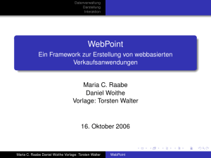 WebPoint - Ein Framework zur Erstellung von webbasierten